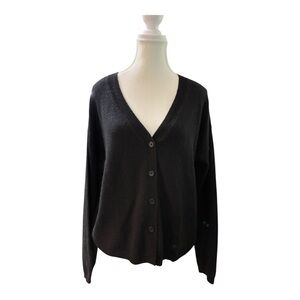 C by Bloomingdale’s 100% Cashmere Cardigan – Black – Size M